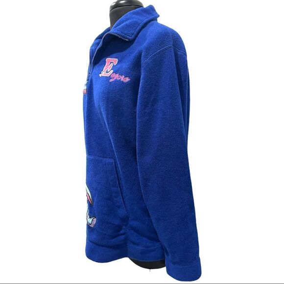 VINTAGE Disney Eeyore Embroidered Fleece Pullover Sz M - Picture 5 of 12